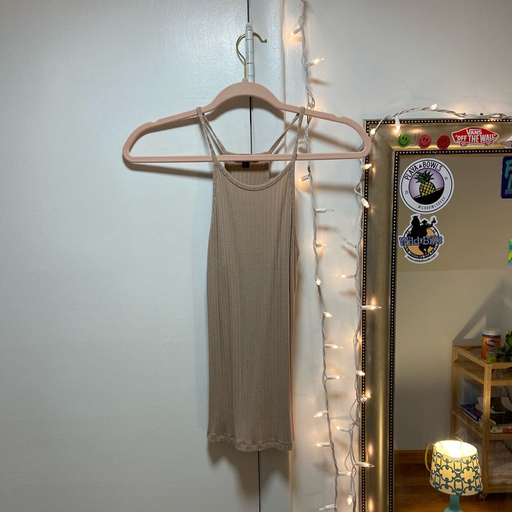 halter ribbed top / tank